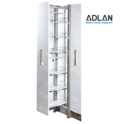Pull out larder unit with a bottle holder ring - Arena (Door latch)